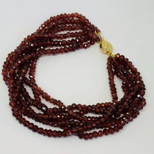 Natural Ruby Bracelet with 14k yellow gold  clasp